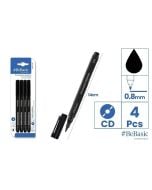 Marker permanentny 4szt czarny