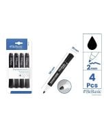 Marker permanentny 4szt czarny