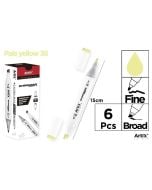 Marker Chromax z 2 końcówk. pale yellow 38 (6szt)