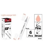 Marker Chromax z 2 końcówk light orange 140 (6szt)