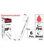 Marker Chromax z 2 końcówk. fluor coral 121 (6szt)