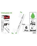 Marker Chromax z 2 końcówk. vivid green 46 (6szt)