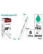 Marker Chromax z 2 końcówk. emerald green 55 (6szt