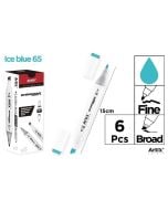 Marker Chromax z 2 końcówk. ice blue 65 (6szt)