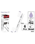 Marker Chromax z 2 końcówk. pale blue 77 (6szt)