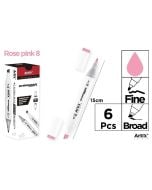 Marker Chromax z 2 końcówk. rose pink 8 (6szt)