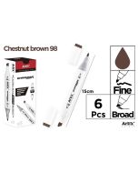 Marker Chromax z 2 końcówk. brown 98 (6szt)