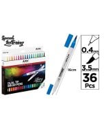 Marker dwustronny pędzelkowy 36 kolorów