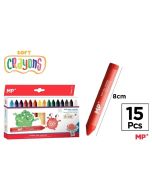 Kredki woskowe miękkie 15 kolorów