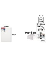 Podobrazie 20x30x1,5cm 280G/m2 (6szt)