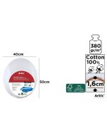 Podobrazie owalne 40x50x1,6cm 380G/m2