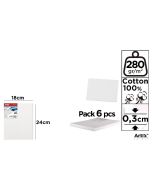 Tablica malarska 18x24x0,3cm 280G/m2 (6szt)