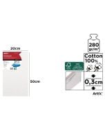 Tablica malarska 20x50x0,3cm 280G/m2