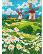 Diamentowa mozaika - Pole stokrotek 30x40cm