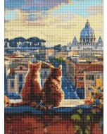 Diamentowa mozaika - Koty w Rzymie 30x40cm