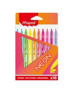 Flamastry neon 10 kolorów MAPED