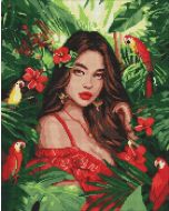 Diamentowa mozaika - Tropikalna księżniczka 40x50