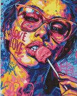 Diamentowa mozaika - Dziewczyna z cukierkiem 40x50