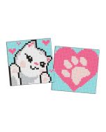 Diamentowa mozaika Kids naklejka - Białe łapy 9x9