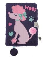 Pamiętnik A5/96K z kłódką 3D Lady poodle