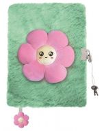 Pamiętnik A5/96K z kłódką 3D Pink flower