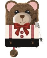 Pamiętnik A5/96K z kłódką 3D Teddy bear