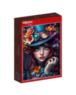 1000 puzzle Kobieta w kapeluszu