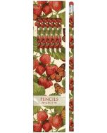 Ołówki ozdobne STPEN39 truskawki i motyle 6 sztuk