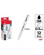 Długopis żelowy 0.5mm czarny (12szt)