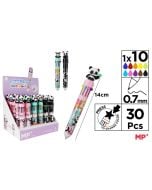 Długopis wielokolorowy 10w1 0.7mm panda (30szt)