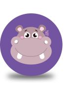 Piłka PVC Sportox Kids 230mm - Hipopotam