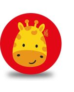 Piłka PVC Sportox Kids 230mm - Żyrafa