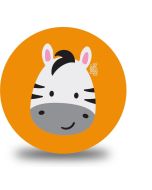 Piłka PVC Sportox Kids 230mm - Zebra