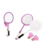 Zestaw rakietek + 2 lotki różowy