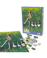 Puzzle dziewczyna z gąskami 500 elementów