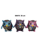 Sowa cekiny 25cm MIX