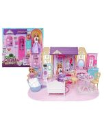 Domek z lalką 29cm i wyposażeniem