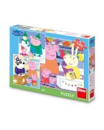Puzzle Świnka Peppa 3x55el