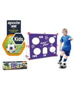 Bramka piłkarska z płachtą do celowania