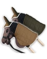 Derka dwustronna i nauszniki beż i oliwka