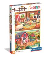 Puzzle 2x20 Super Kolor The Farmyard Family