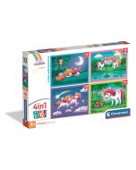 Puzzle 4w1 Super Kolor A Day With Unicorns