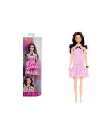 Barbie lalka Fashionistas sukienka różowa kratka