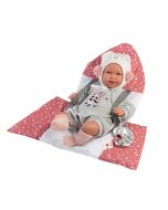 Lalka bobas Mimi płaczacą z nosidełkiem 42cm