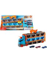 Hot Wheels Wyścigowy transporter 2w1 + 3 auta
