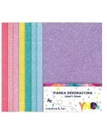 Pianka dekoracyjna brokat pastel 5szt