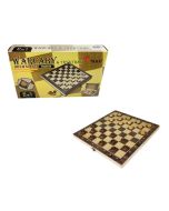 Warcaby i tryktrak 2w1 drewniane 29x29cm