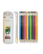 Kredki automatyczne w tubie 12 kolorów + temper.