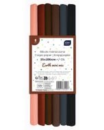 Bibuła marszczona Earth mini mix 6szt 200x25cm