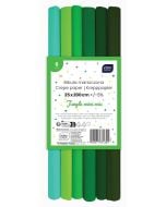 Bibuła marszczona Jungle mini mix 6szt 200x25cm